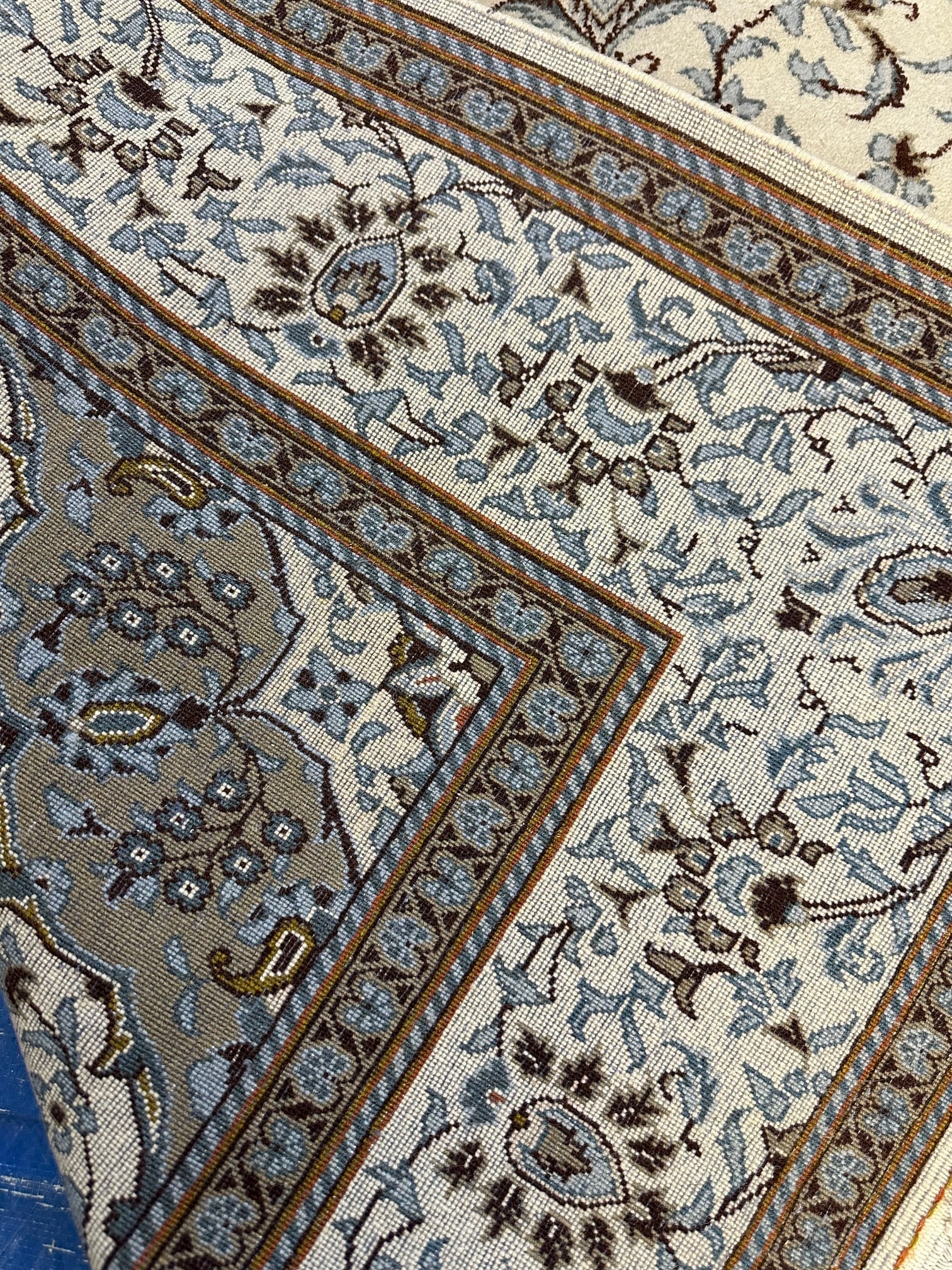 Hand Knotted Persian Kashan Rug -7x5ft - 4