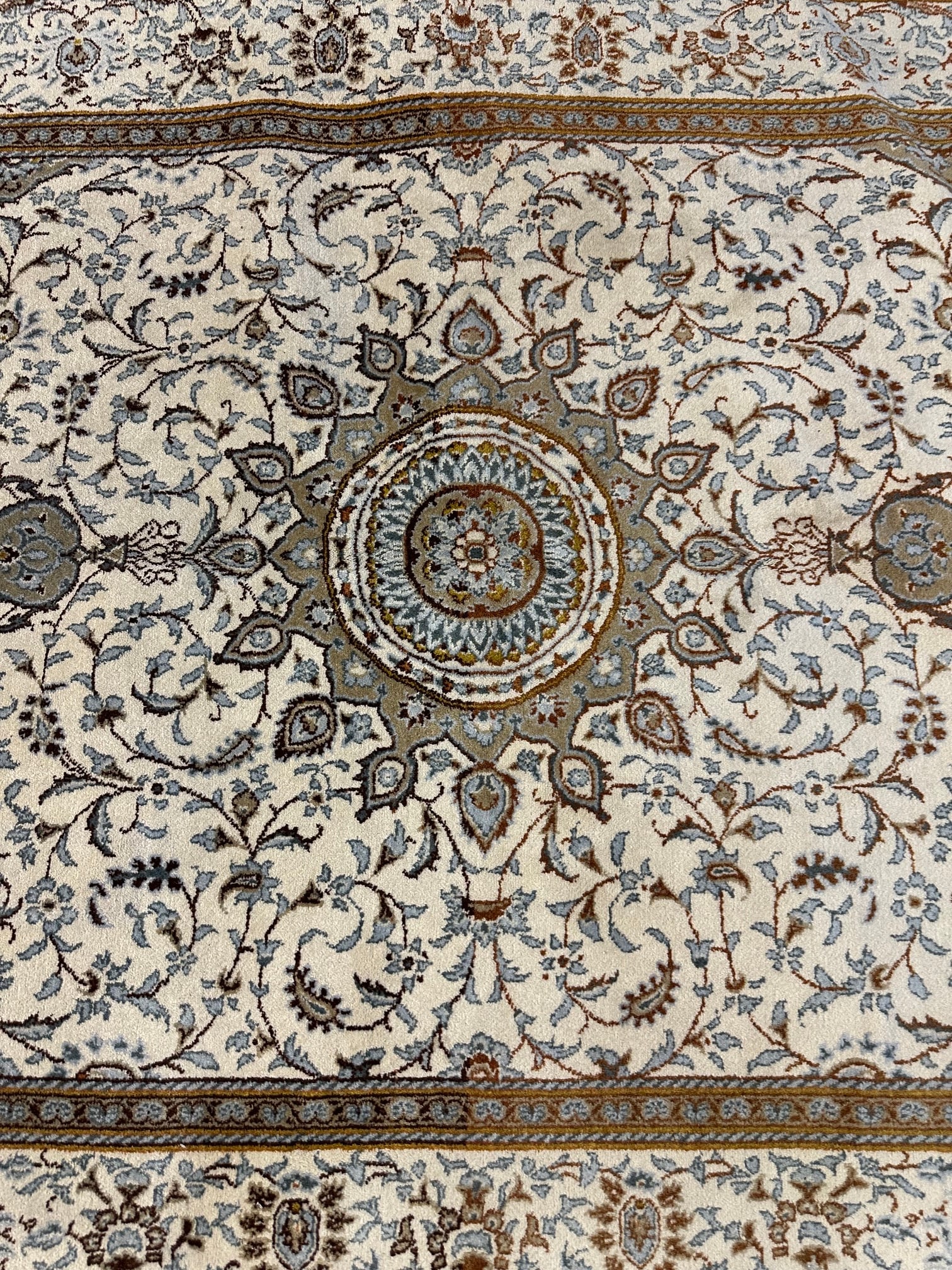 Hand Knotted Persian Kashan Rug -7x5ft - 5
