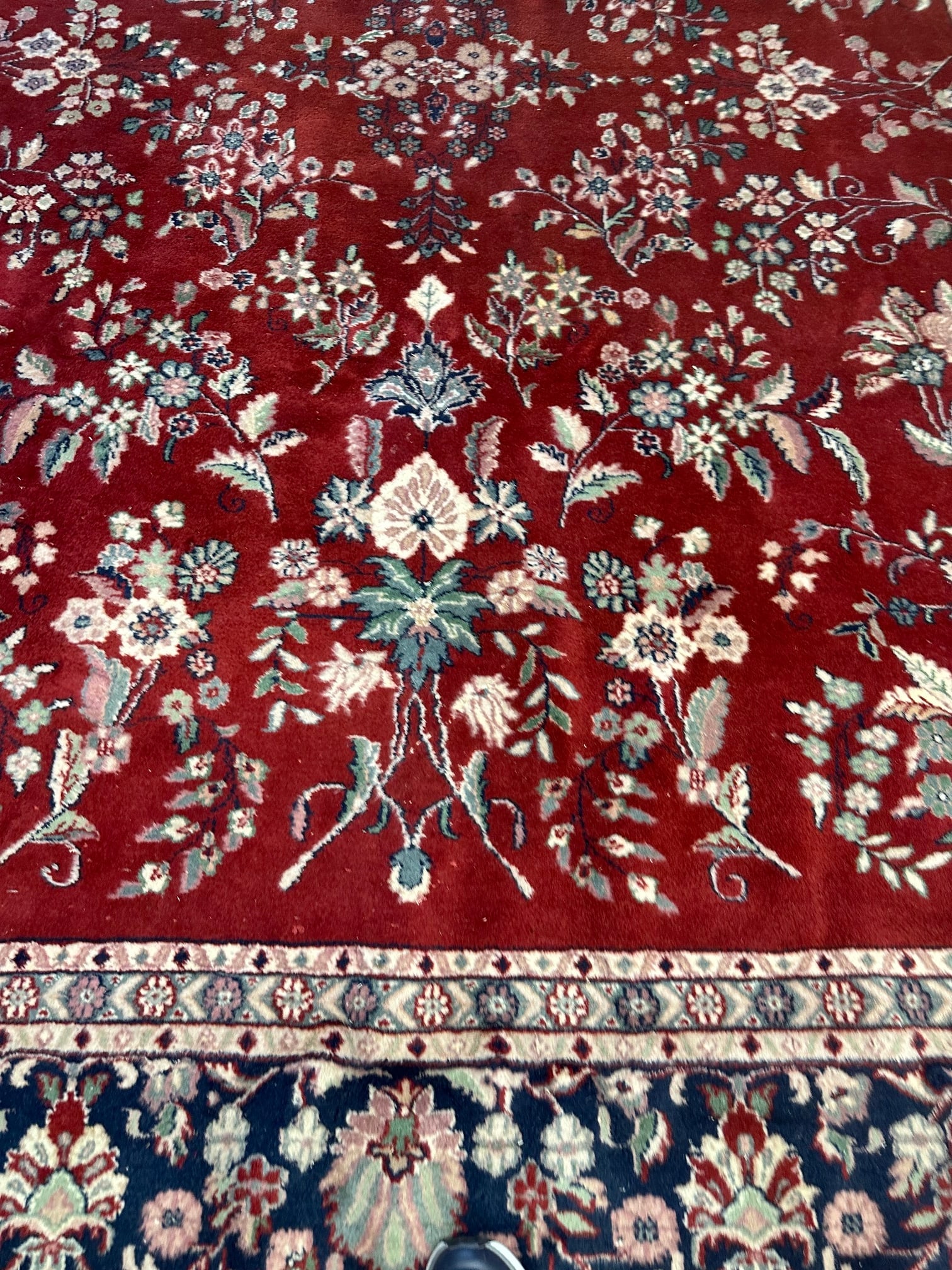 Hand Knotted Agra Tabriz Rug 11.8x8.6 ft - 2