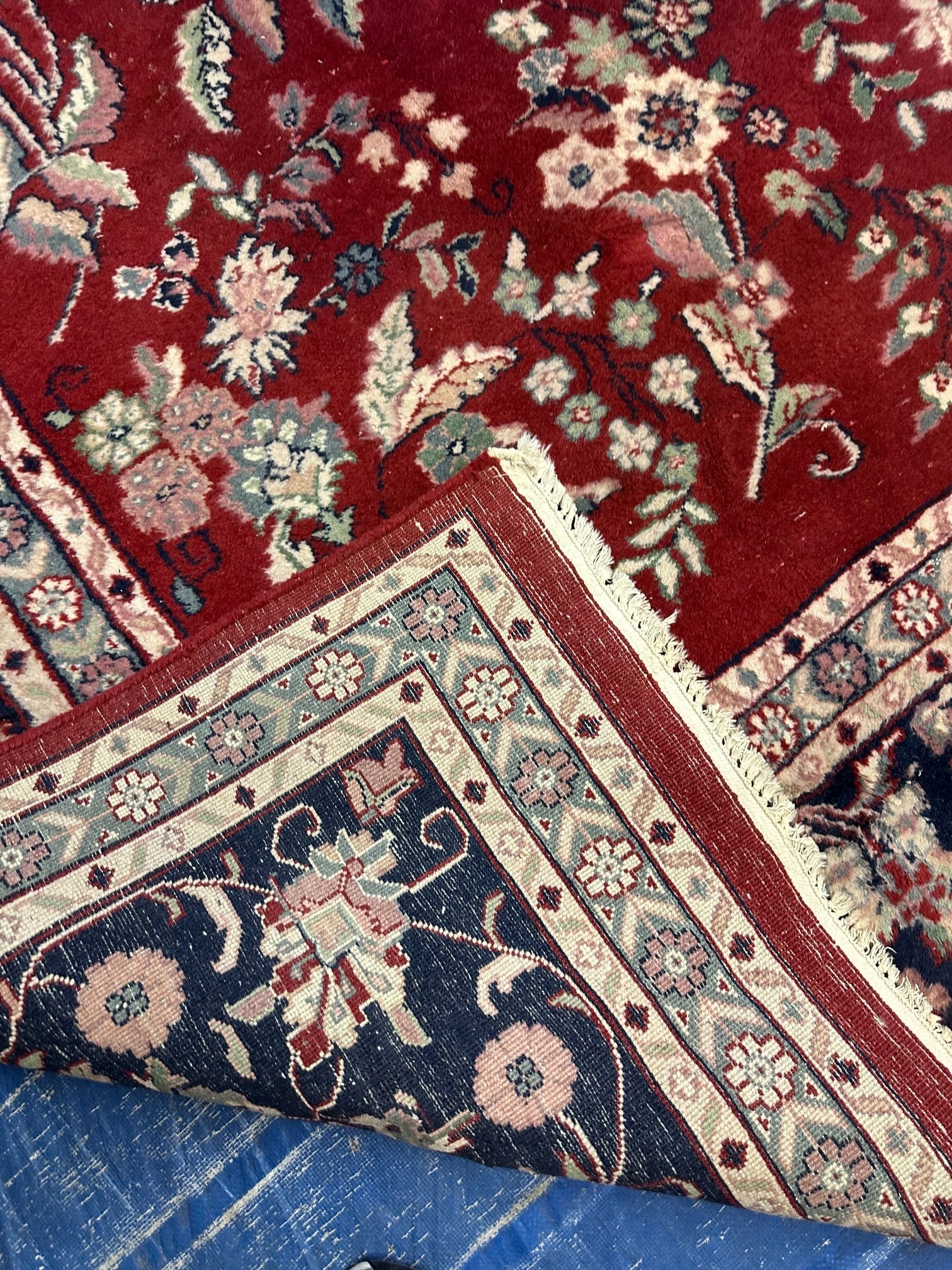 Hand Knotted Agra Tabriz Rug 11.8x8.6 ft - 5