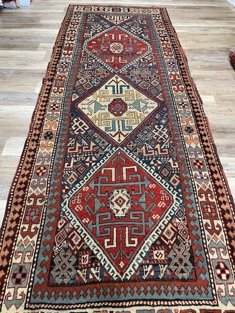 19th Century Kazak Caucasian runner - 8