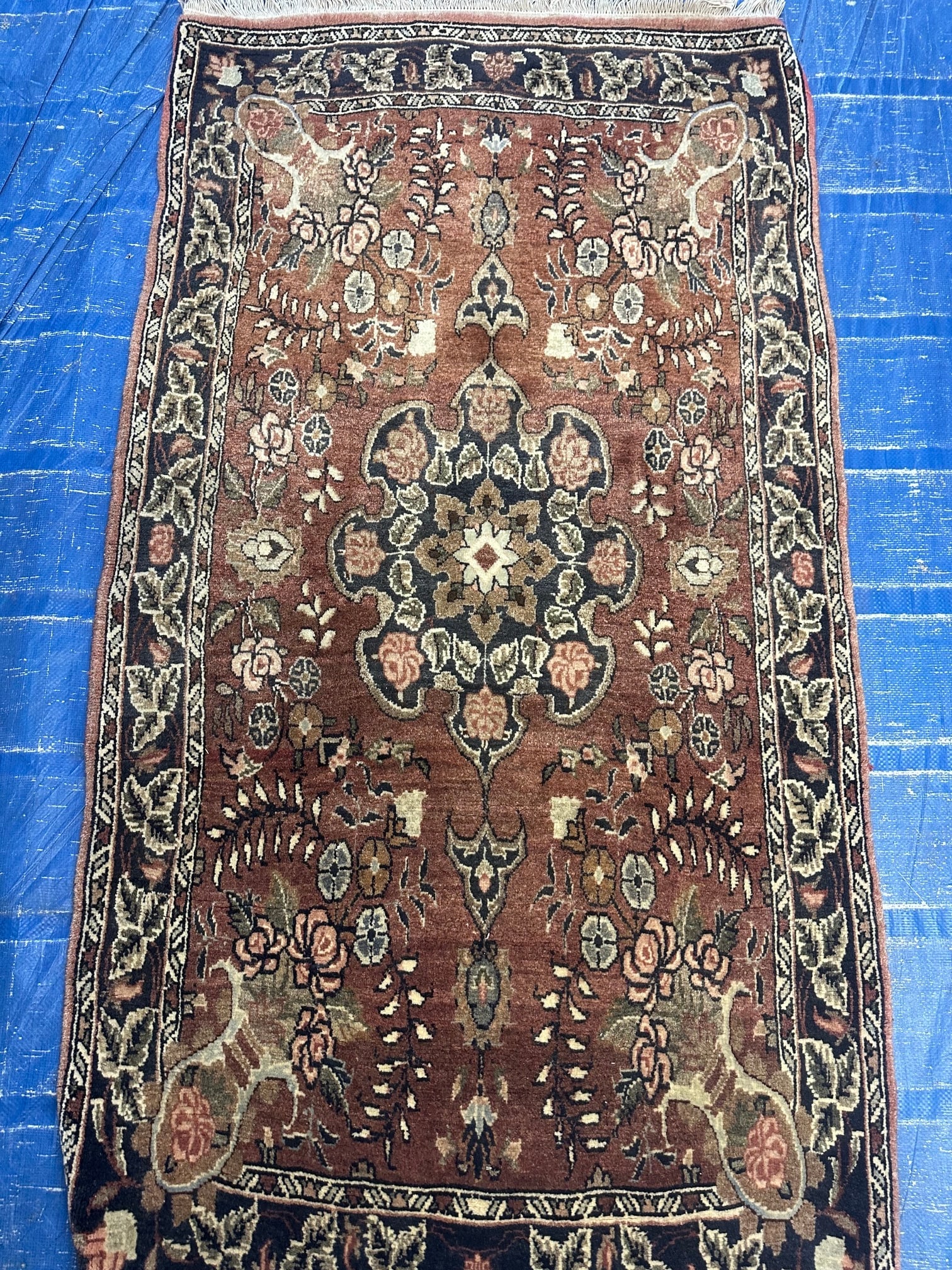 Hand Knotted Persian Bijar 2.7x4.8 ft - 6