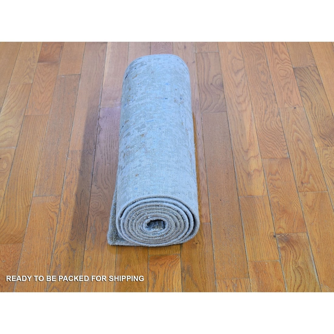 Gray Persian Knot with Abstract Design Wool Denser Weave Rug - 5