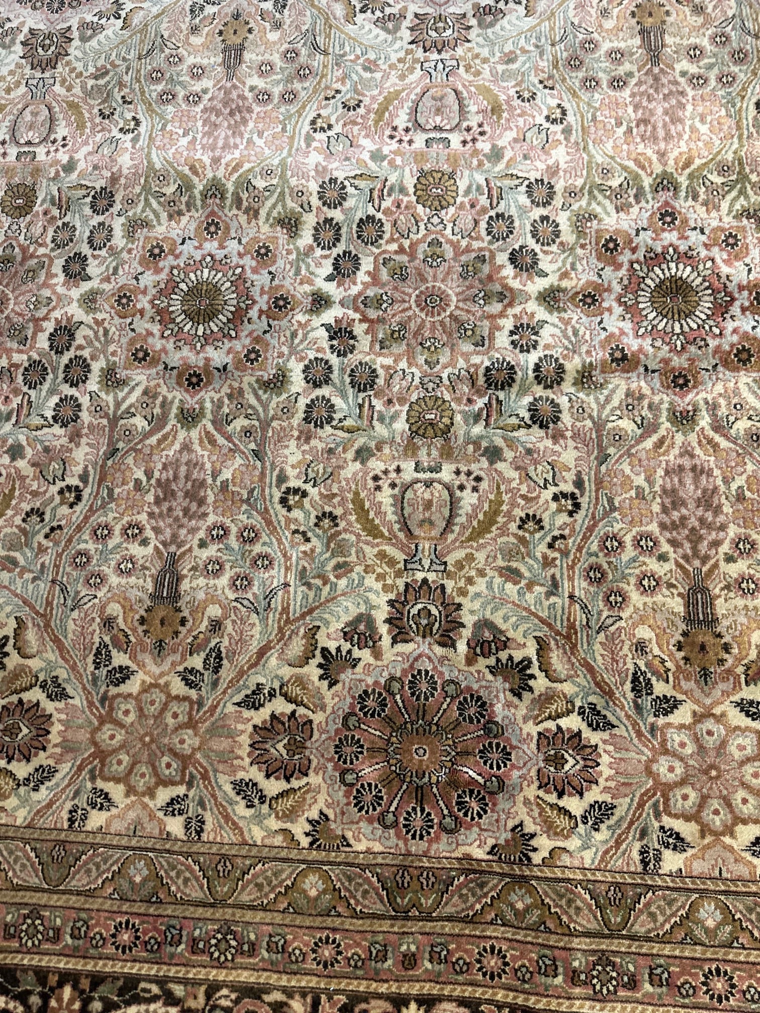 Hand Knotted Oushak Rug 8.10x11.10 ft - 2