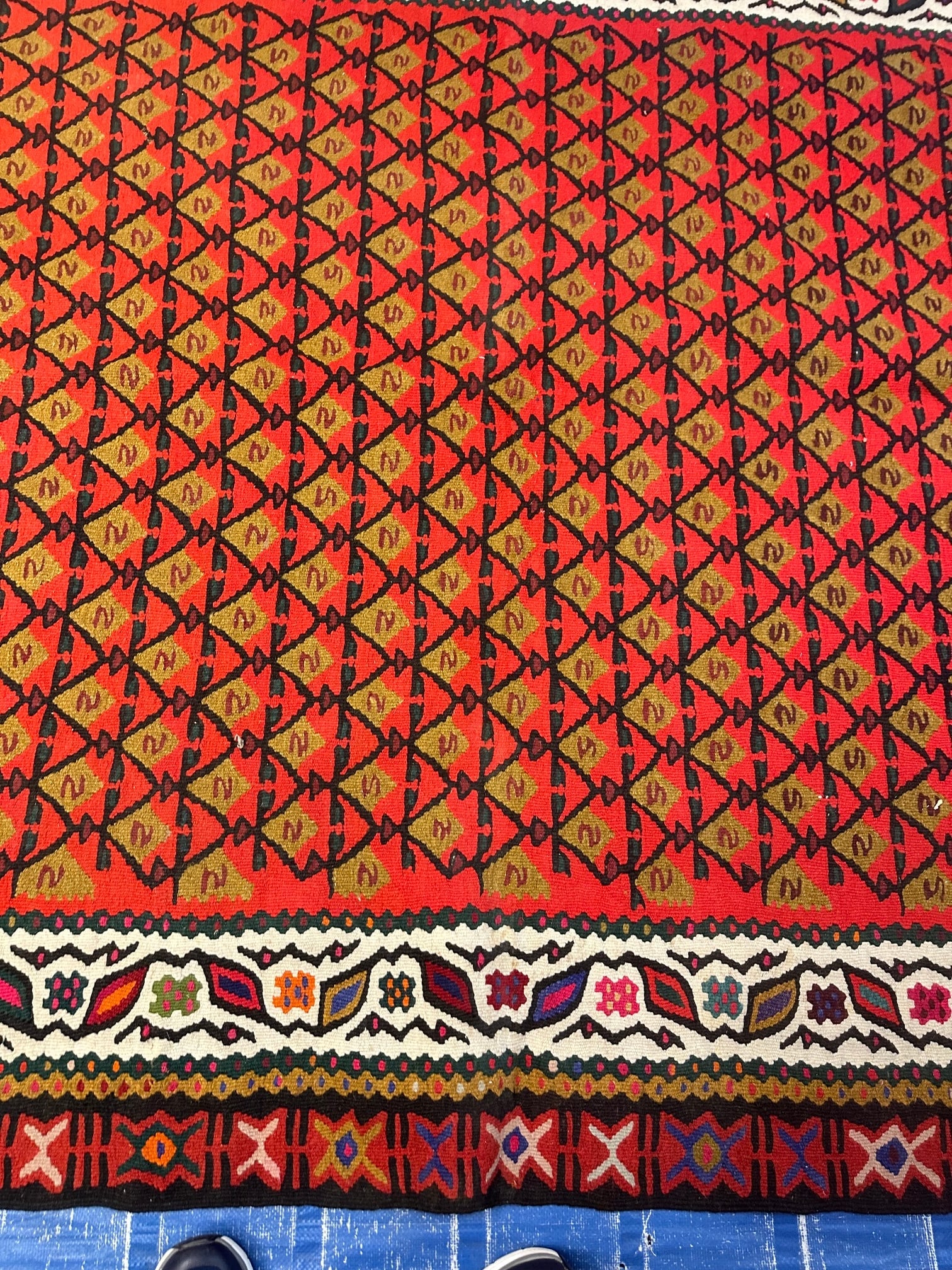 Hand Knotted Kilm Rug 9.5x 5.10 ft_ - 4