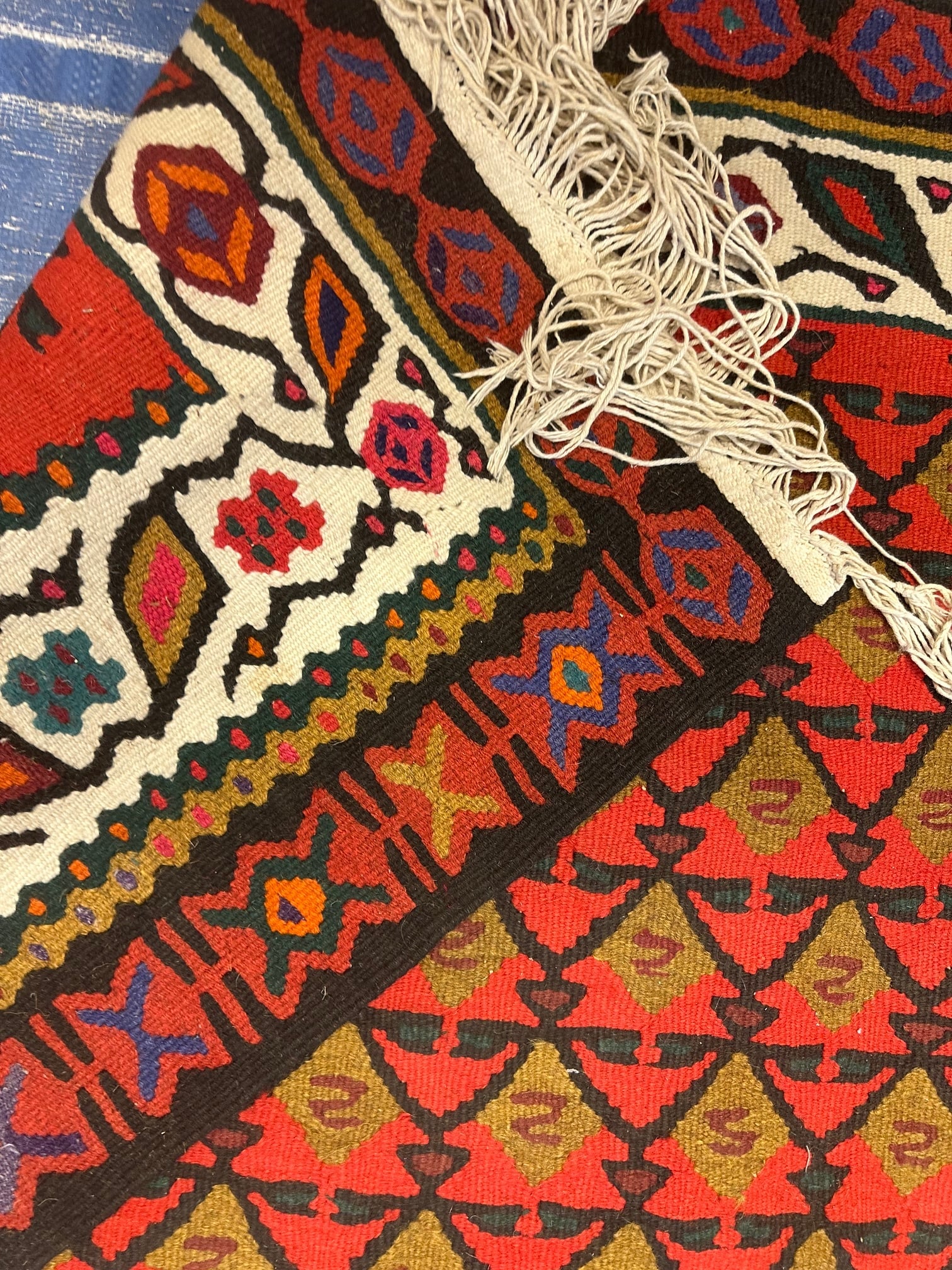 Hand Knotted Kilm Rug 9.5x 5.10 ft_ - 5