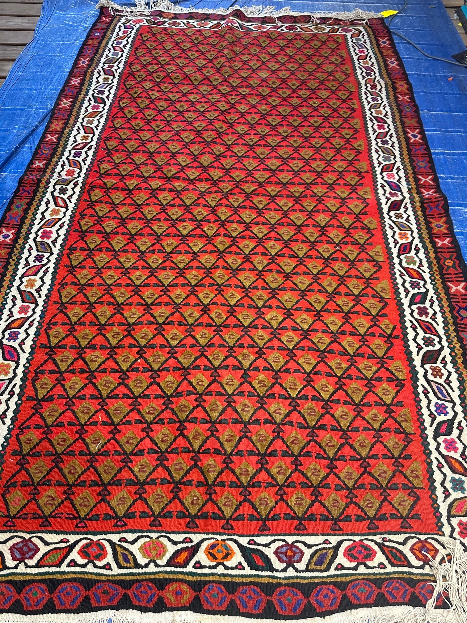 Hand Knotted Kilm Rug 9.5x 5.10 ft_ - 8