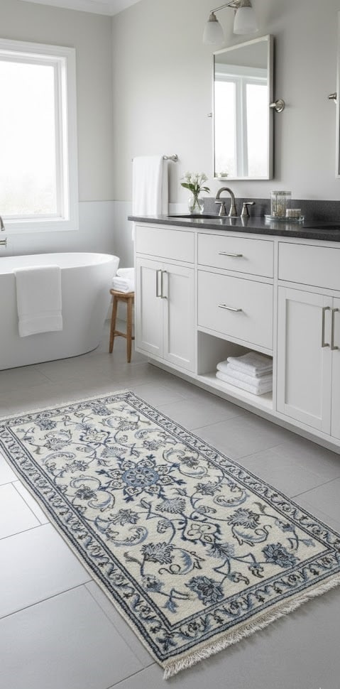 Cream Classic 2X5 Nain Persian Rug - 2