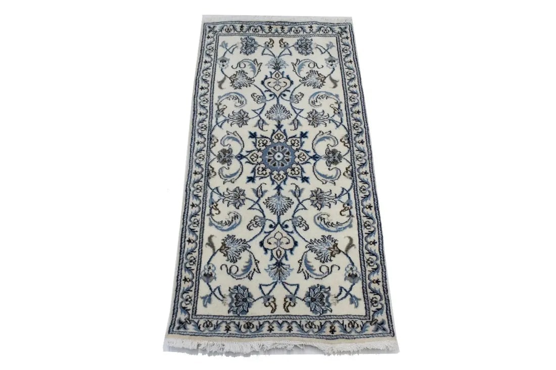 Cream Classic 2X5 Nain Persian Rug - 3