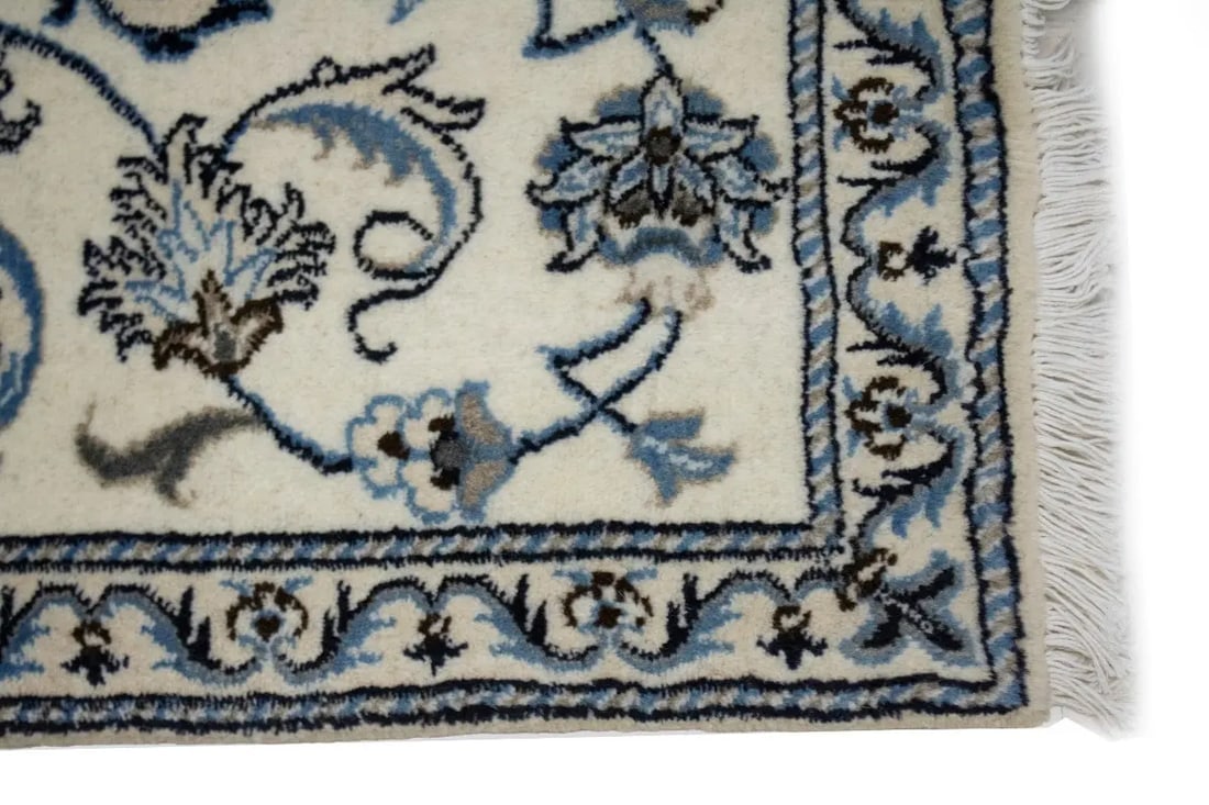 Cream Classic 2X5 Nain Persian Rug - 7