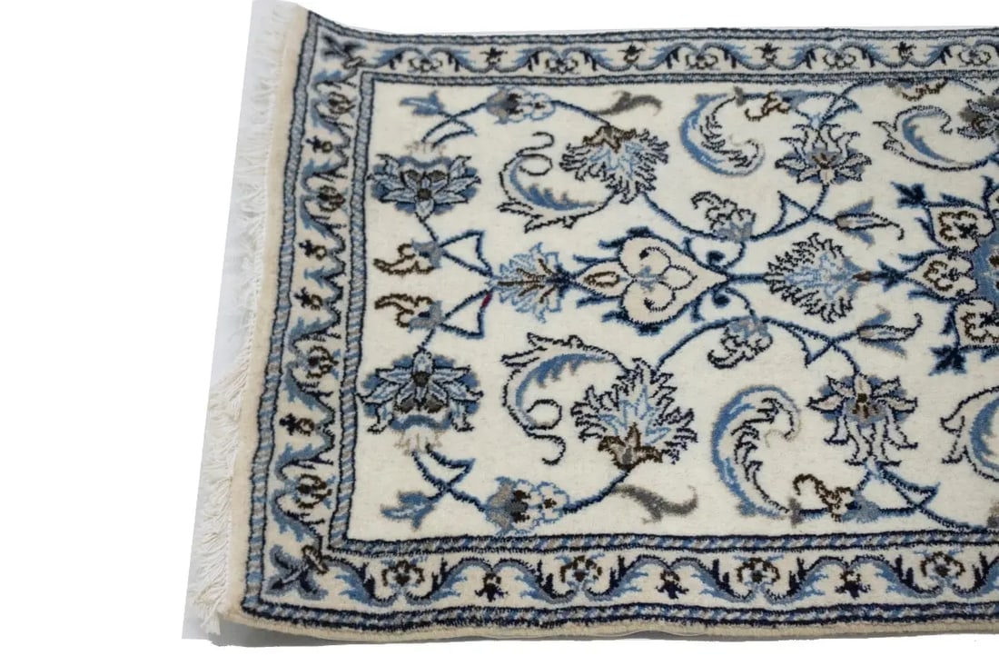 Cream Classic 2X5 Nain Persian Rug - 8