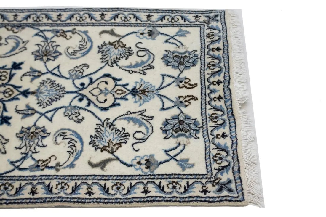 Cream Classic 2X5 Nain Persian Rug - 9