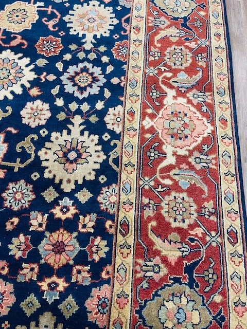 Squar Size All-Over Blue Heriz Rug-5201 - 4