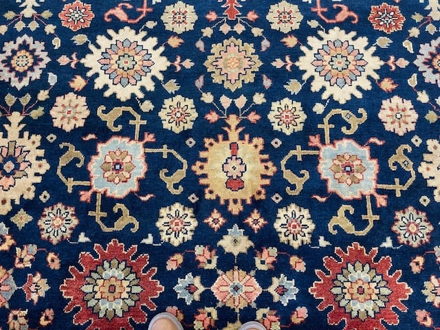 Squar Size All-Over Blue Heriz Rug-5201 - 7