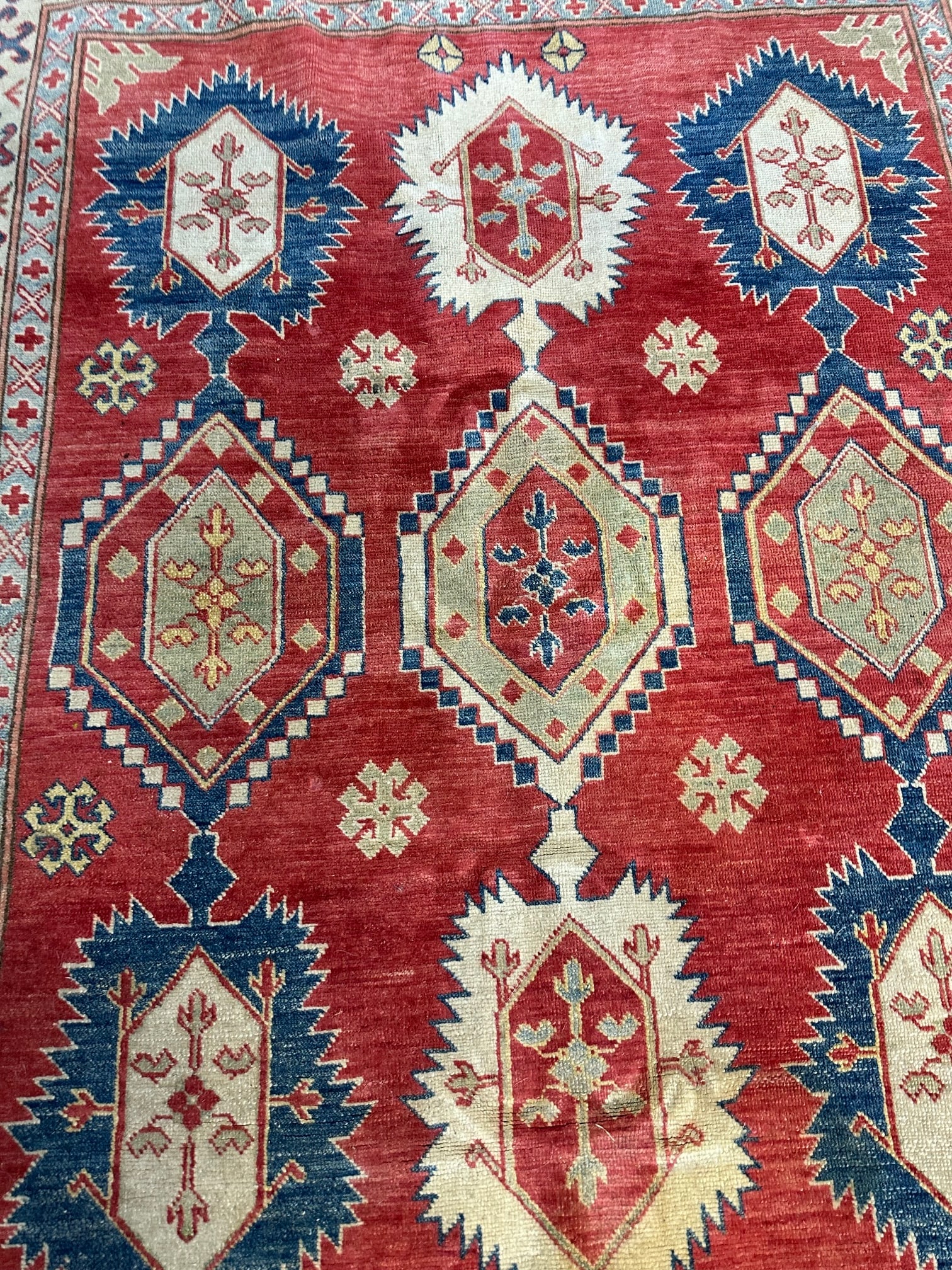 Hand Knotted Oushak Rug -5.6x7.4 Ruh - 3