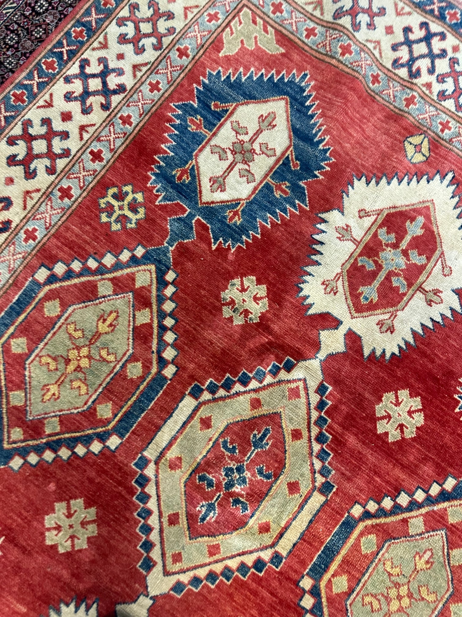 Hand Knotted Oushak Rug -5.6x7.4 Ruh - 6