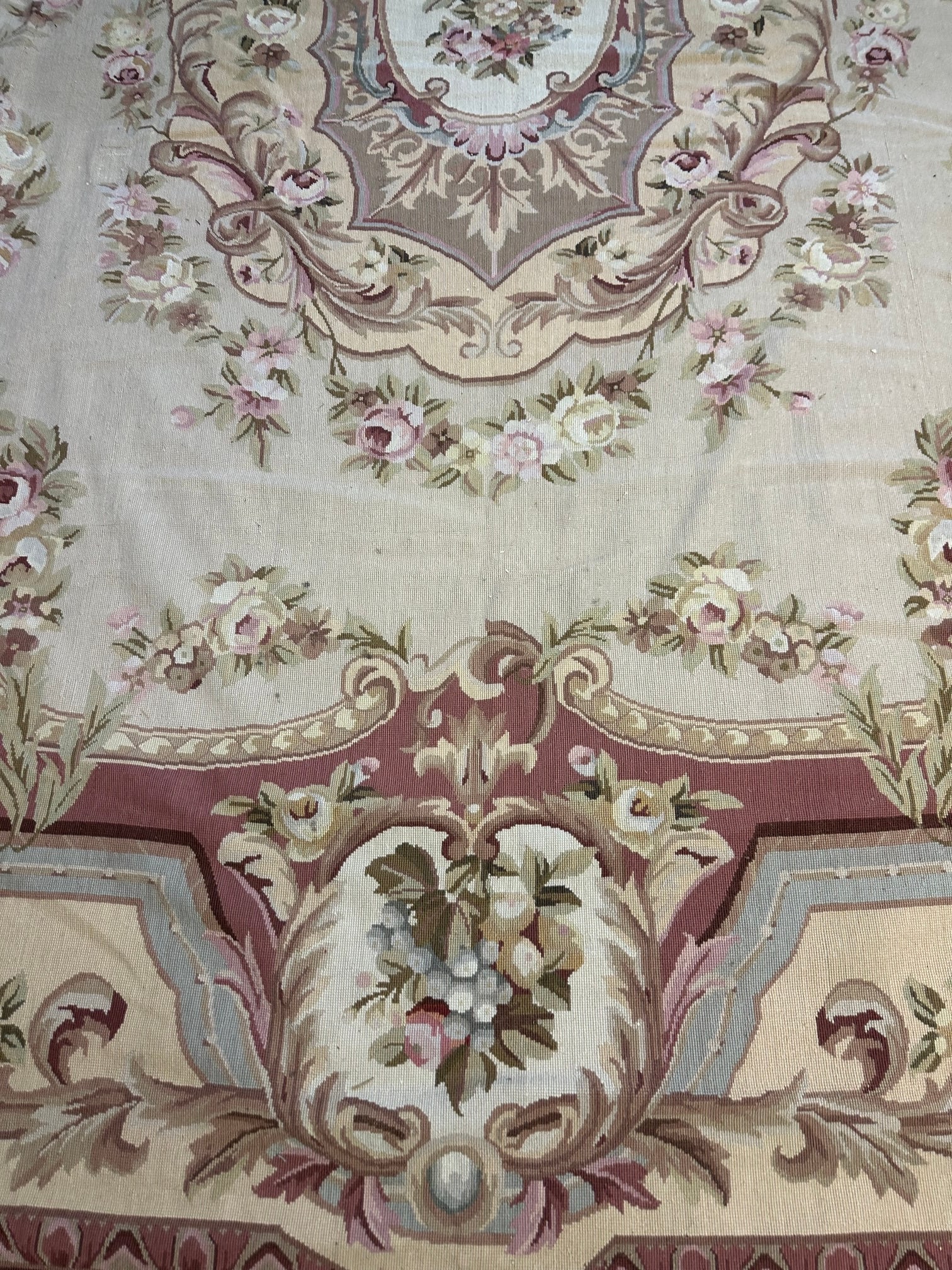 Hand Knotted Needlepoint Rug 9x12 ft - 2