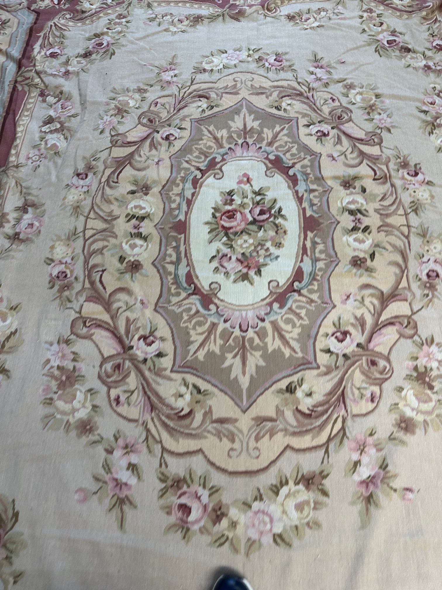 Hand Knotted Needlepoint Rug 9x12 ft - 3