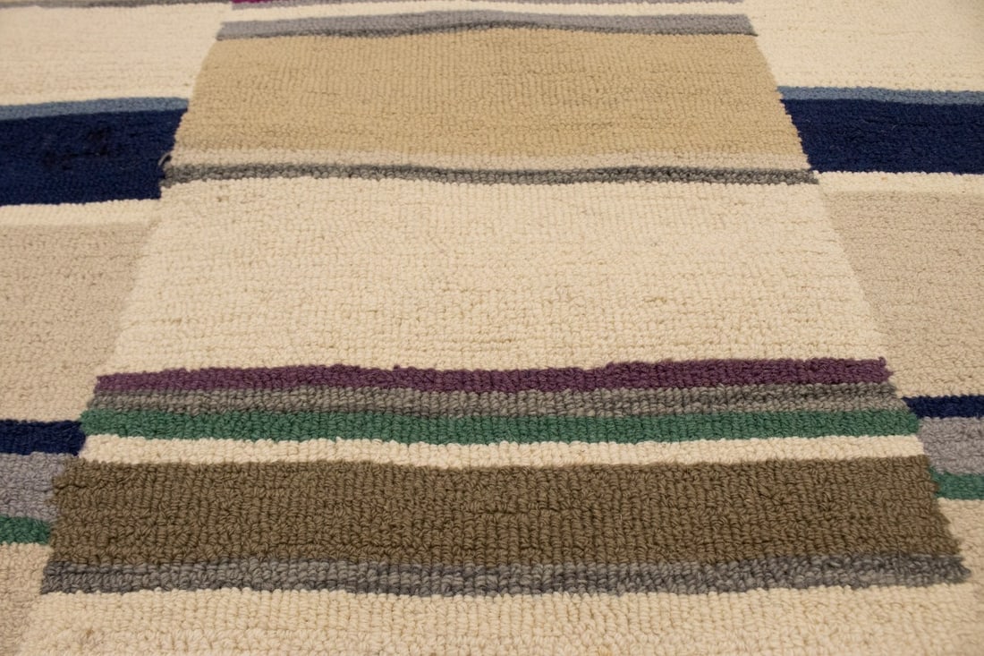 Multicolored Stripes 5X8 Hand-Tufted Modern Rug - 12