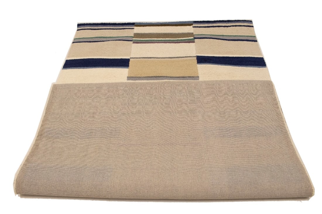 Multicolored Stripes 5X8 Hand-Tufted Modern Rug - 15