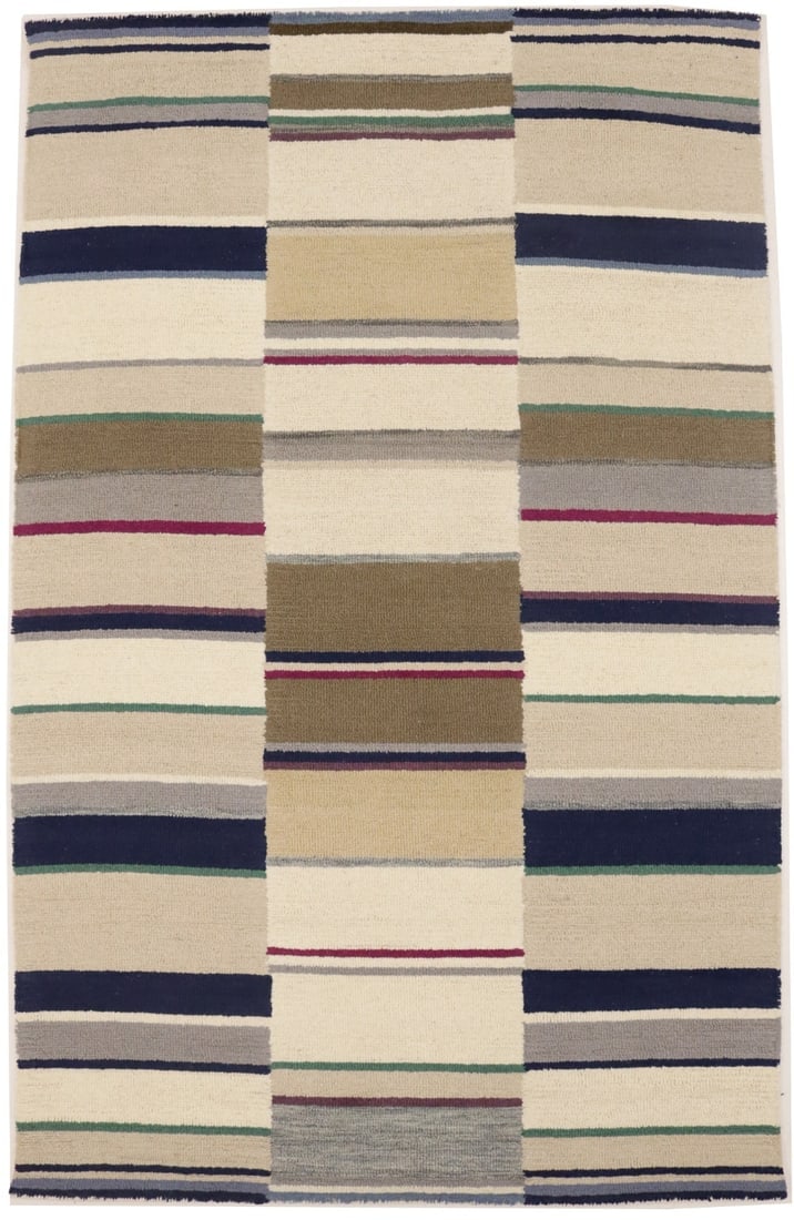 Multicolored Stripes 5X8 Hand-Tufted Modern Rug (1 of 16)