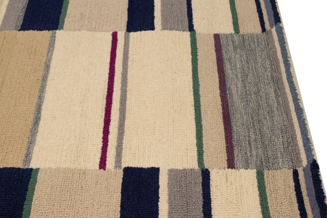 Multicolored Stripes 5X8 Hand-Tufted Modern Rug - 9