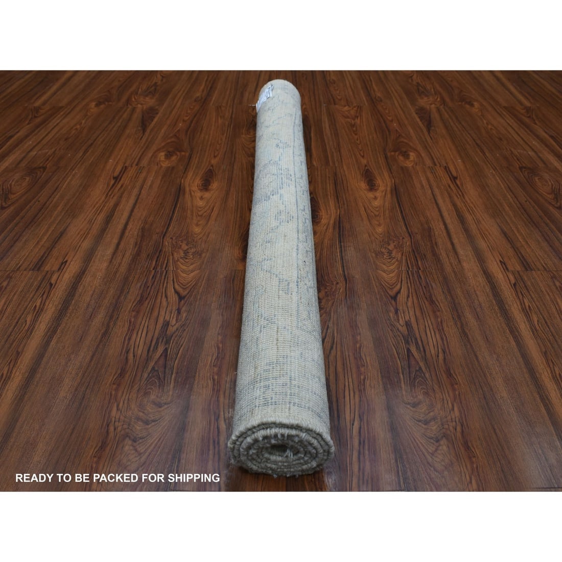Gray Hand Knotted Afghan Angora Oushak Soft Wool Oriental Rug - 4