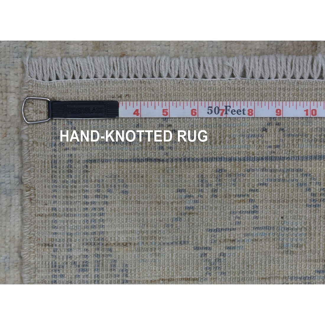 Gray Hand Knotted Afghan Angora Oushak Soft Wool Oriental Rug - 6