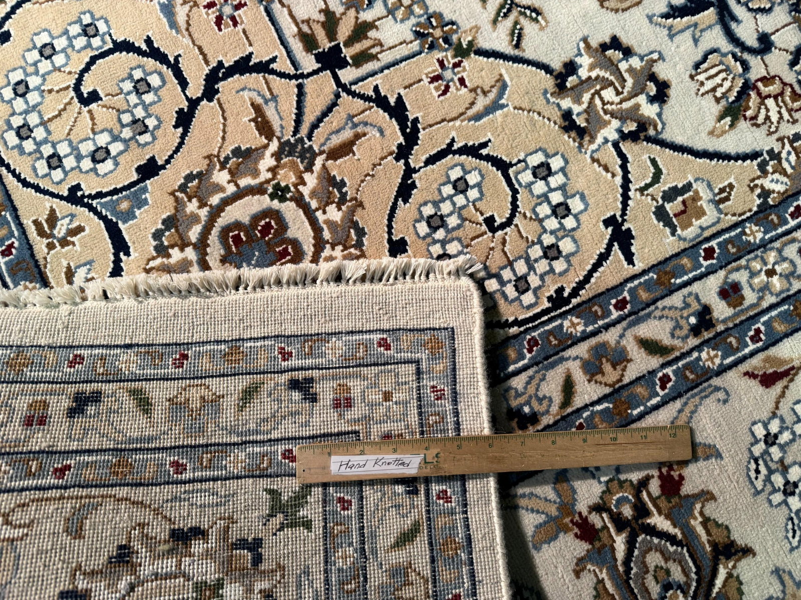 FINE SILK and WOOL KASHAN RUG 9x12 - 10