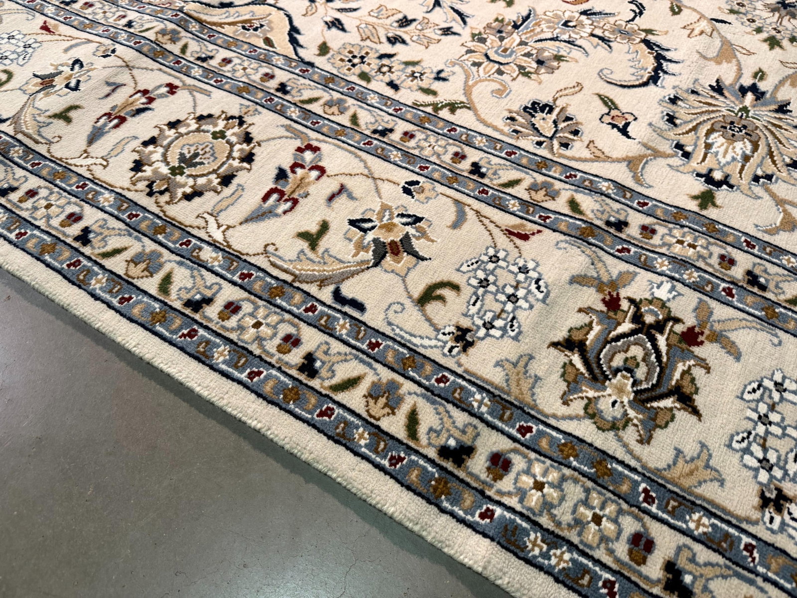 FINE SILK and WOOL KASHAN RUG 9x12 - 7