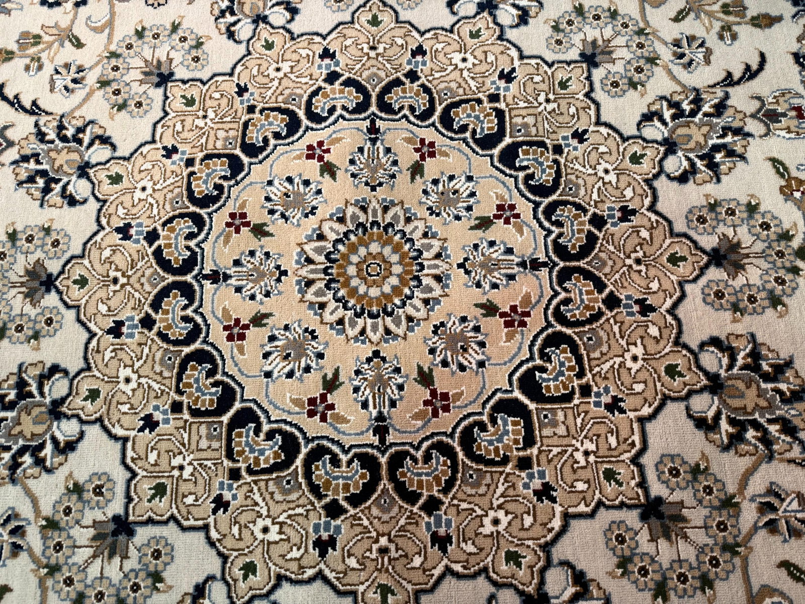 FINE SILK and WOOL KASHAN RUG 9x12 - 9