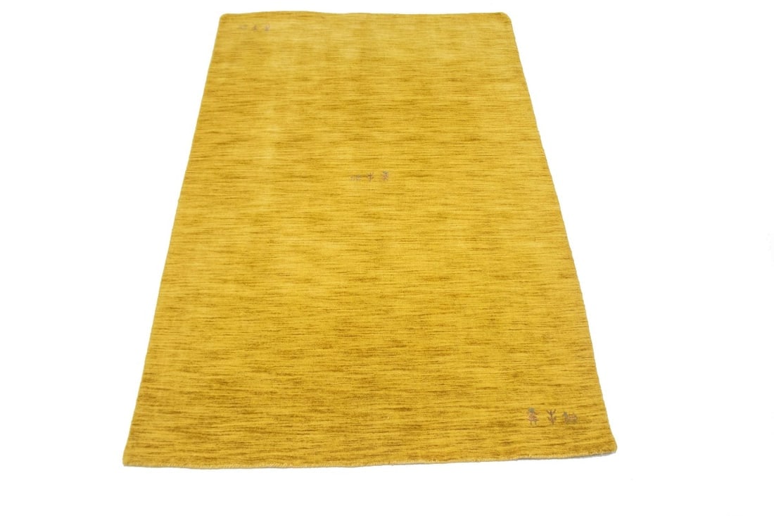 Solid Gold 5X8 Oriental Modern Rug - 3