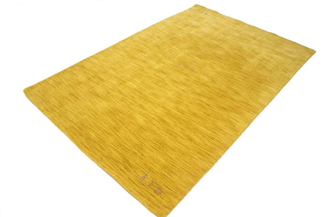 Solid Gold 5X8 Oriental Modern Rug - 5
