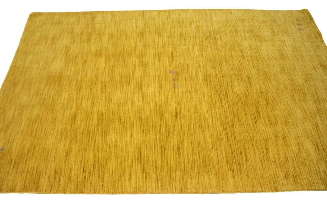 Solid Gold 5X8 Oriental Modern Rug - 6