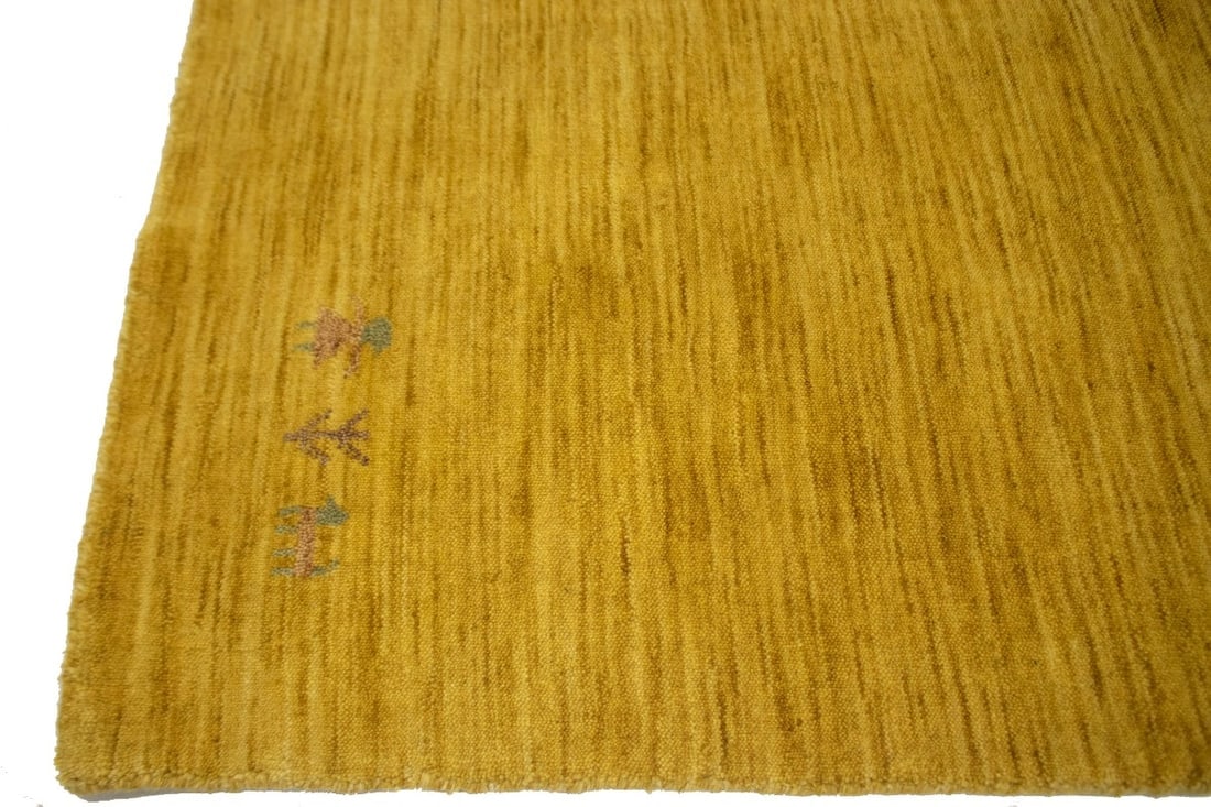 Solid Gold 5X8 Oriental Modern Rug - 9