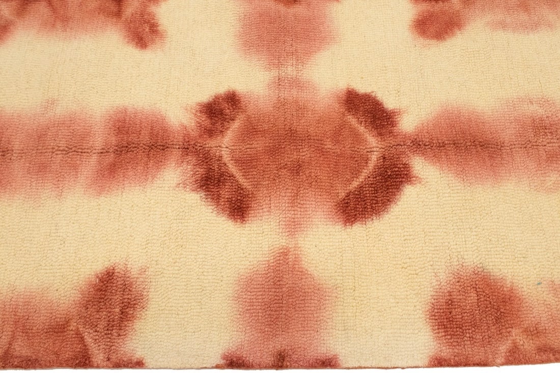 Rusty Red Cream Tie-Dye 5X8 Hand-Tufted Modern Rug - 12