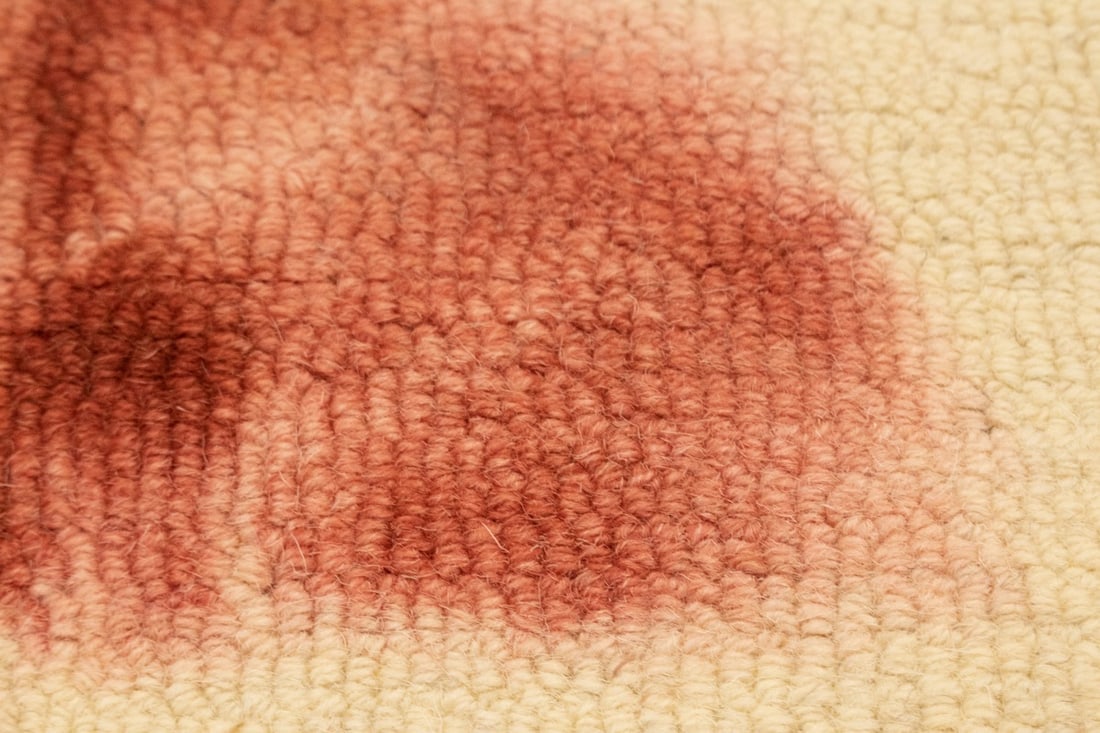 Rusty Red Cream Tie-Dye 5X8 Hand-Tufted Modern Rug - 14