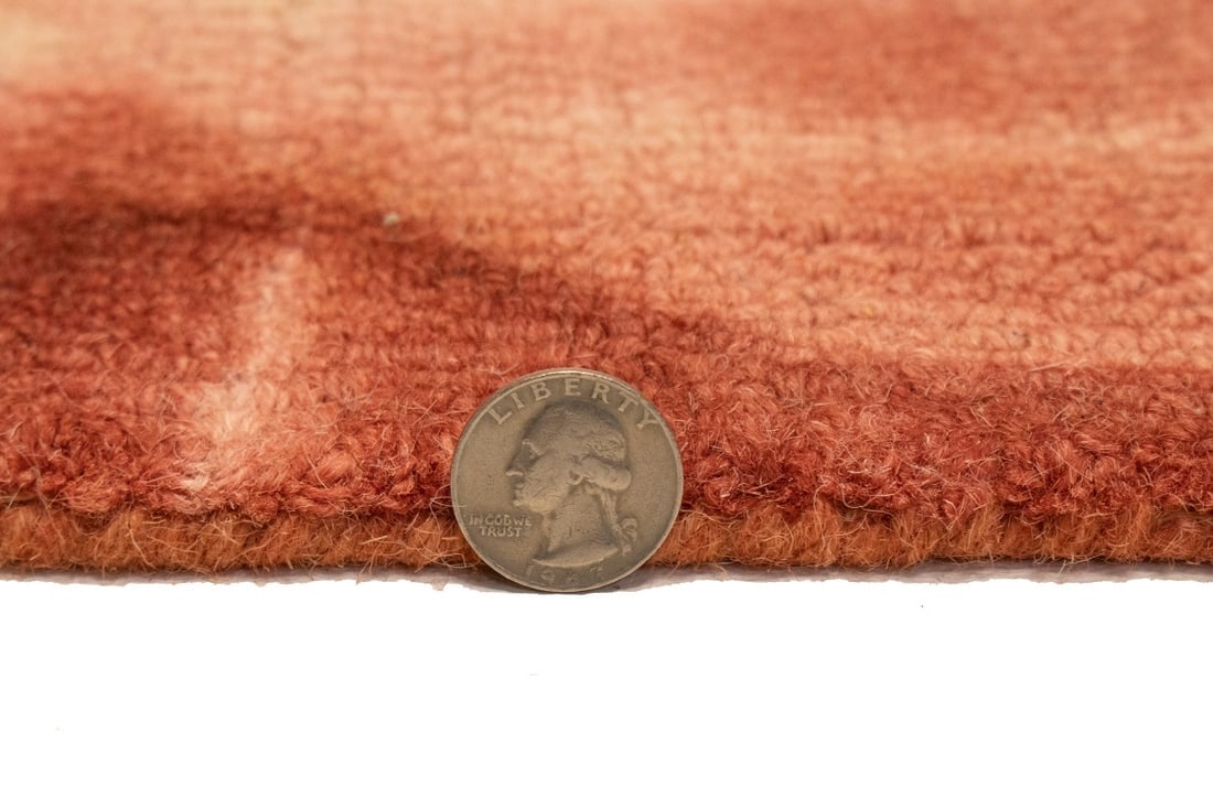Rusty Red Cream Tie-Dye 5X8 Hand-Tufted Modern Rug - 16