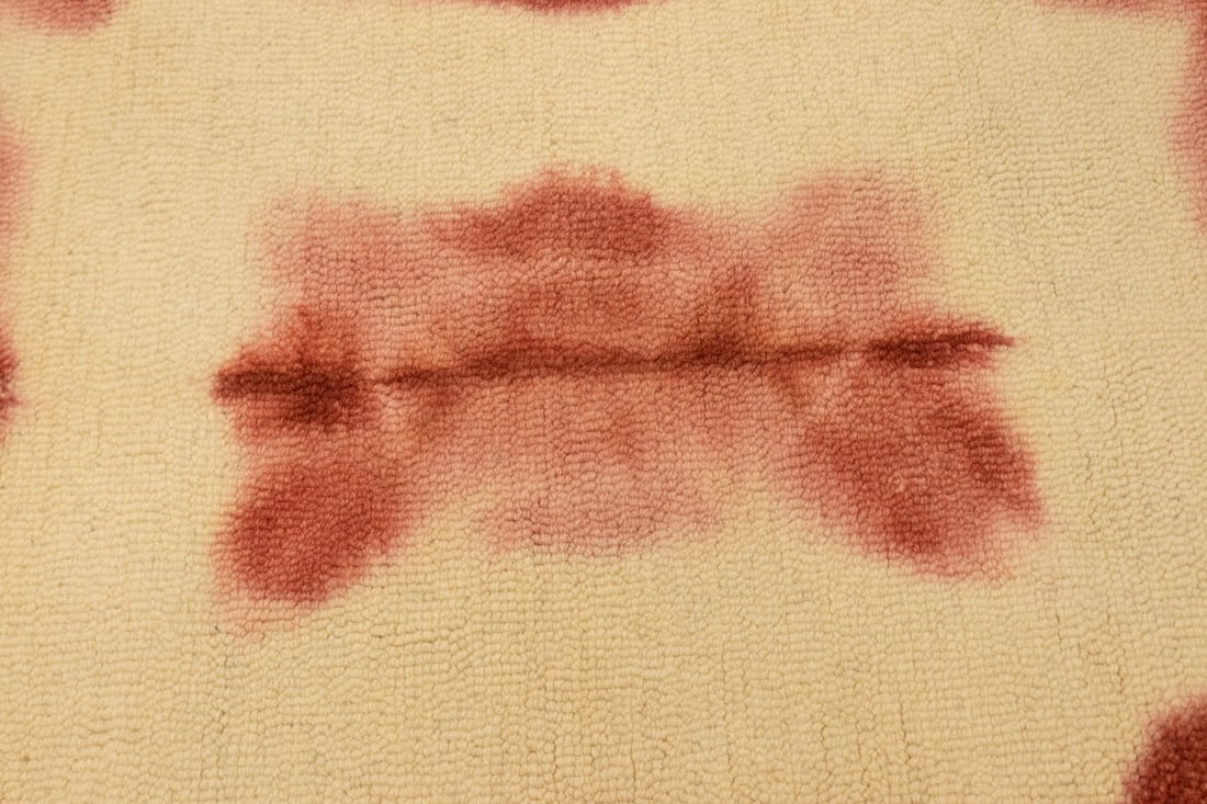 Rusty Red Cream Tie-Dye 5X8 Hand-Tufted Modern Rug - 9