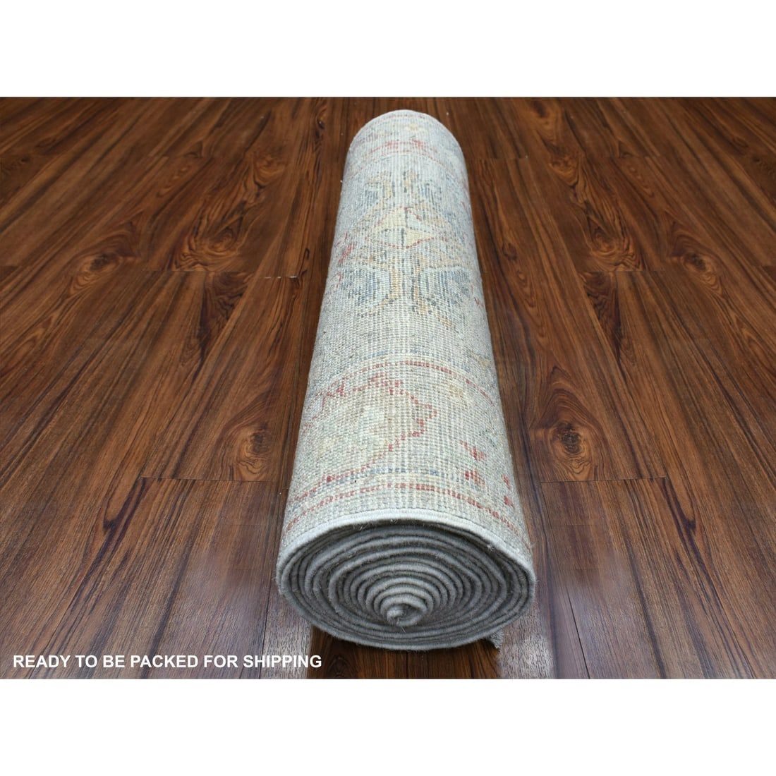 Gray Hand Knotted Afghan Angora Oushak XL Runner Wool Orienal Rug - 4