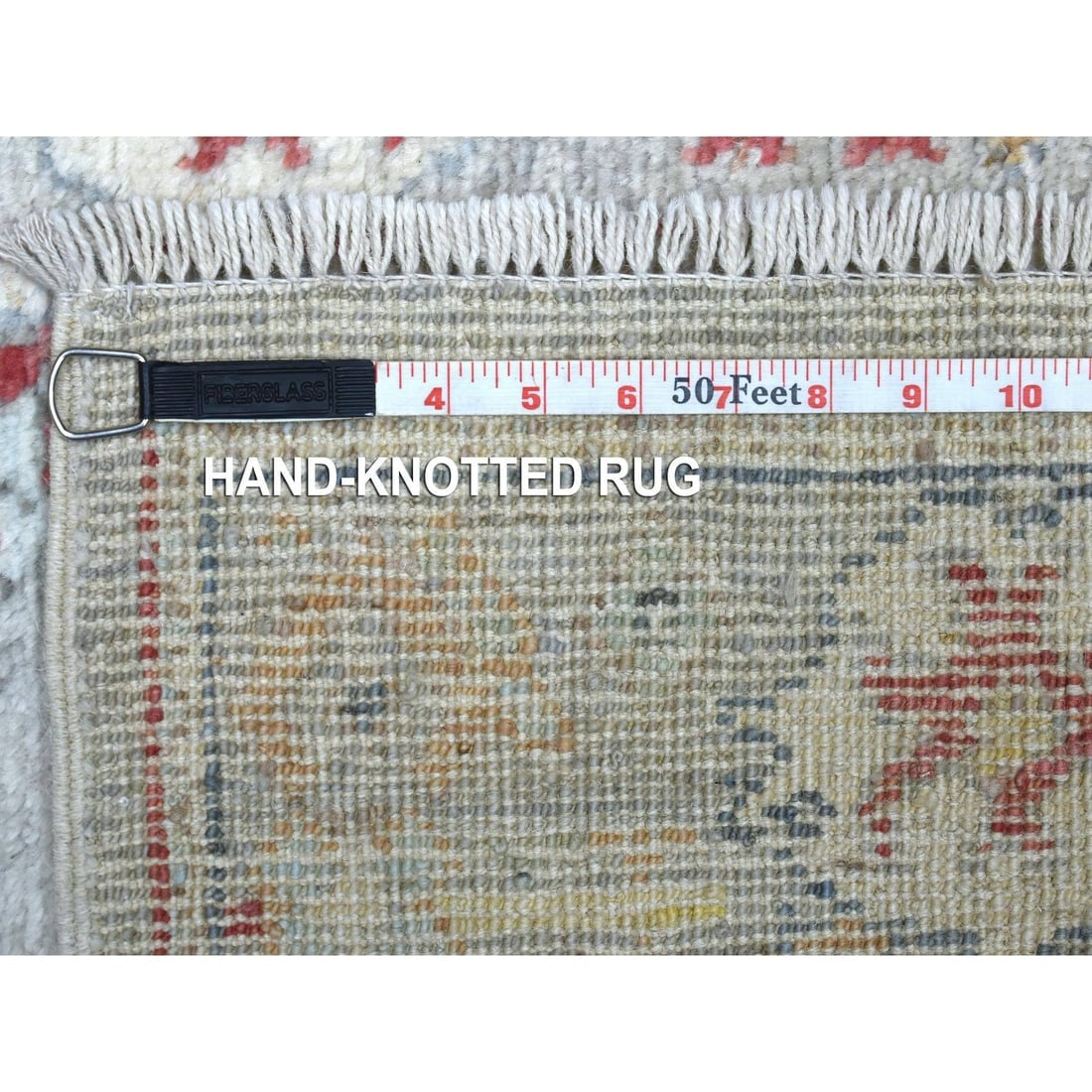 Gray Hand Knotted Afghan Angora Oushak XL Runner Wool Orienal Rug - 6