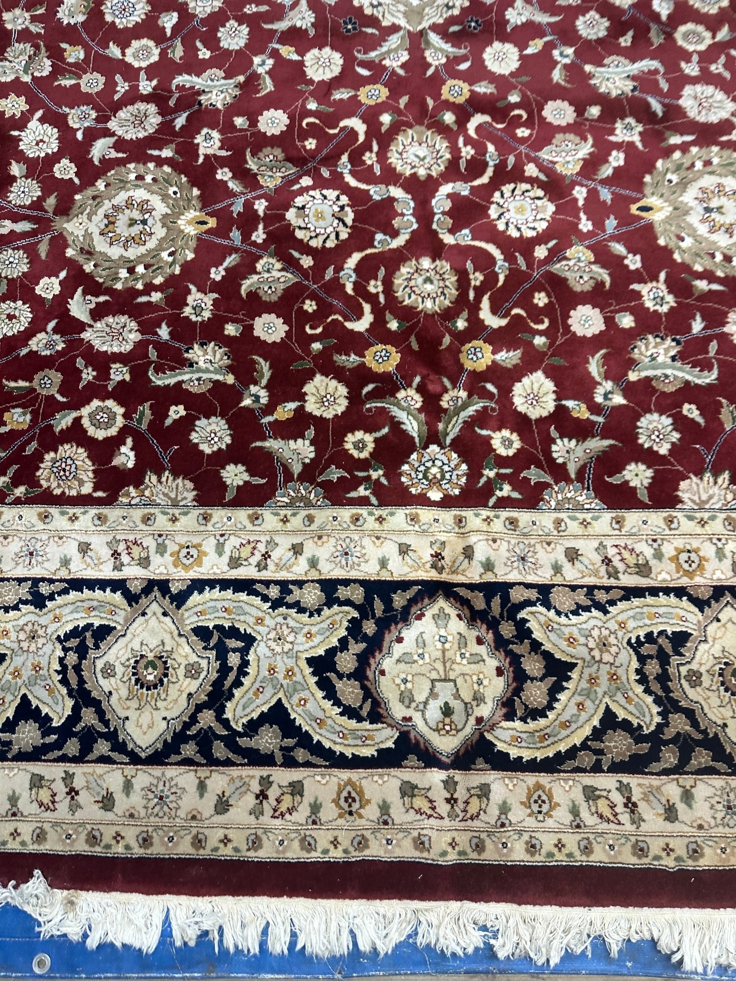 Hand Knotted Agra Tabriz Rug -14.3x10.3 ft - 2