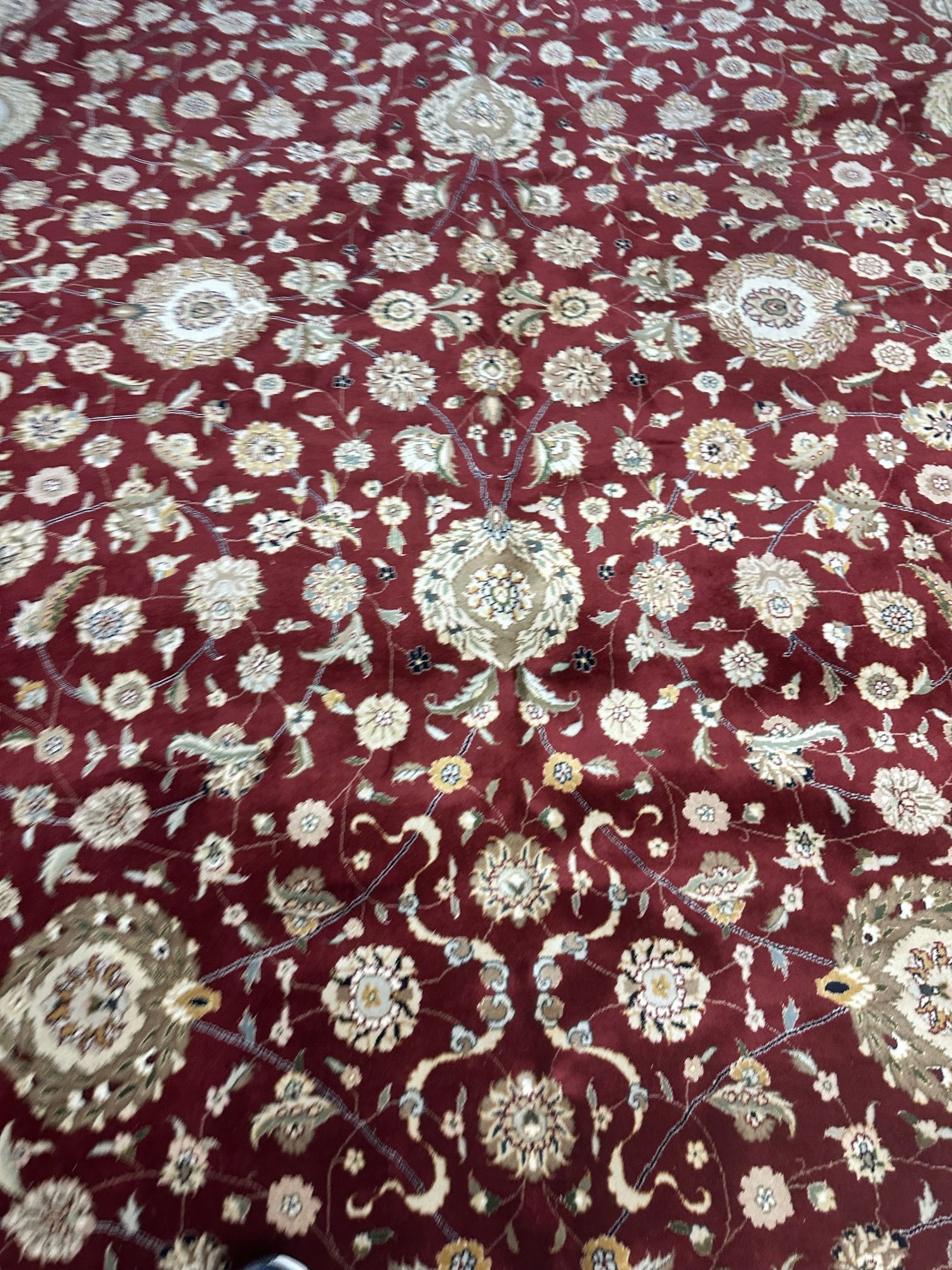 Hand Knotted Agra Tabriz Rug -14.3x10.3 ft - 3