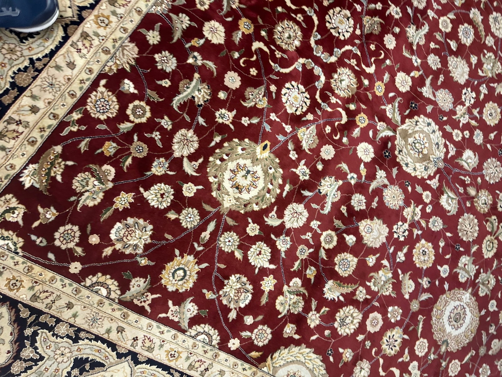 Hand Knotted Agra Tabriz Rug -14.3x10.3 ft - 9