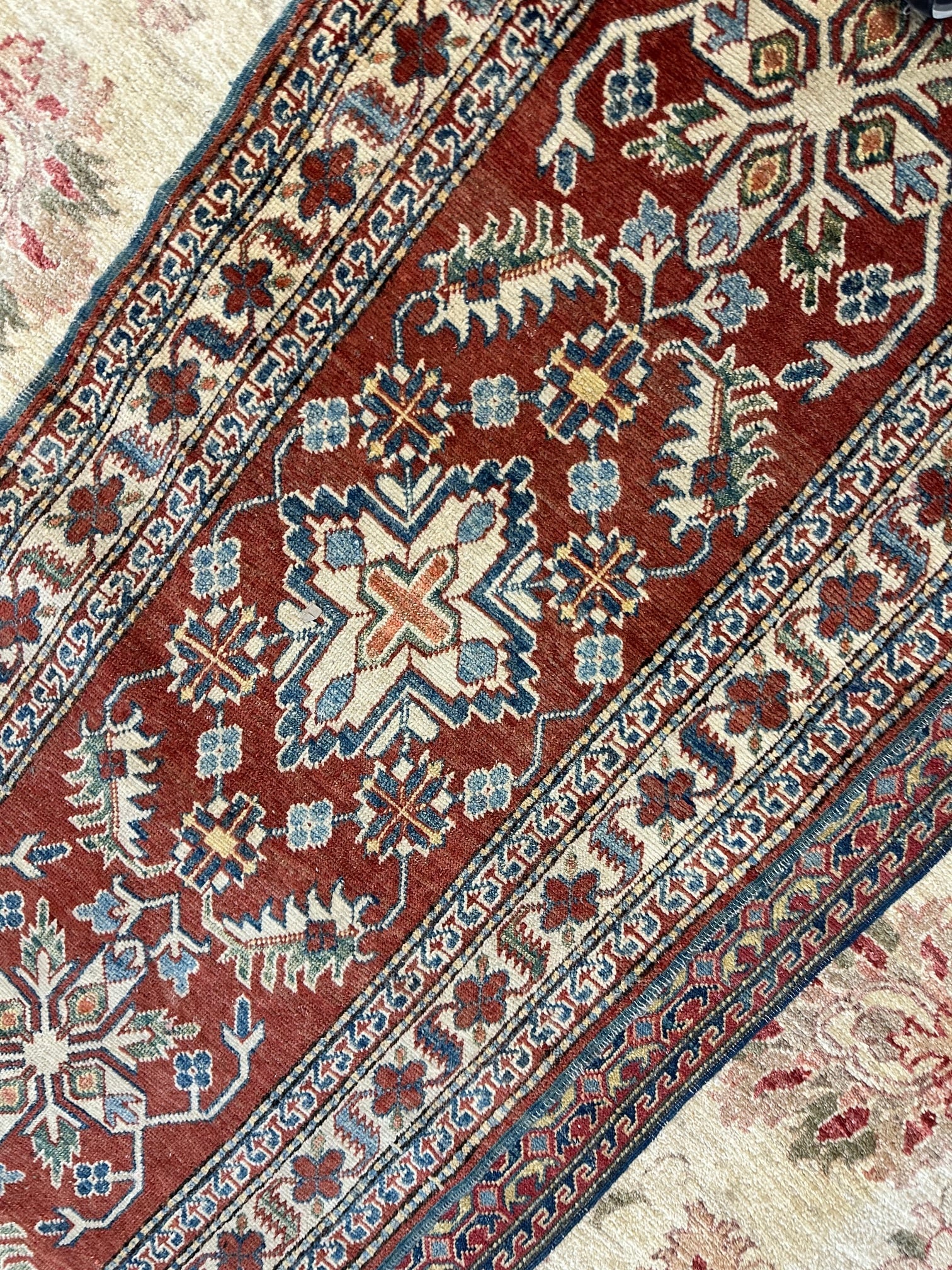 Hand Knotted Oushak RUNNER -8.3X2.4 ft - 7