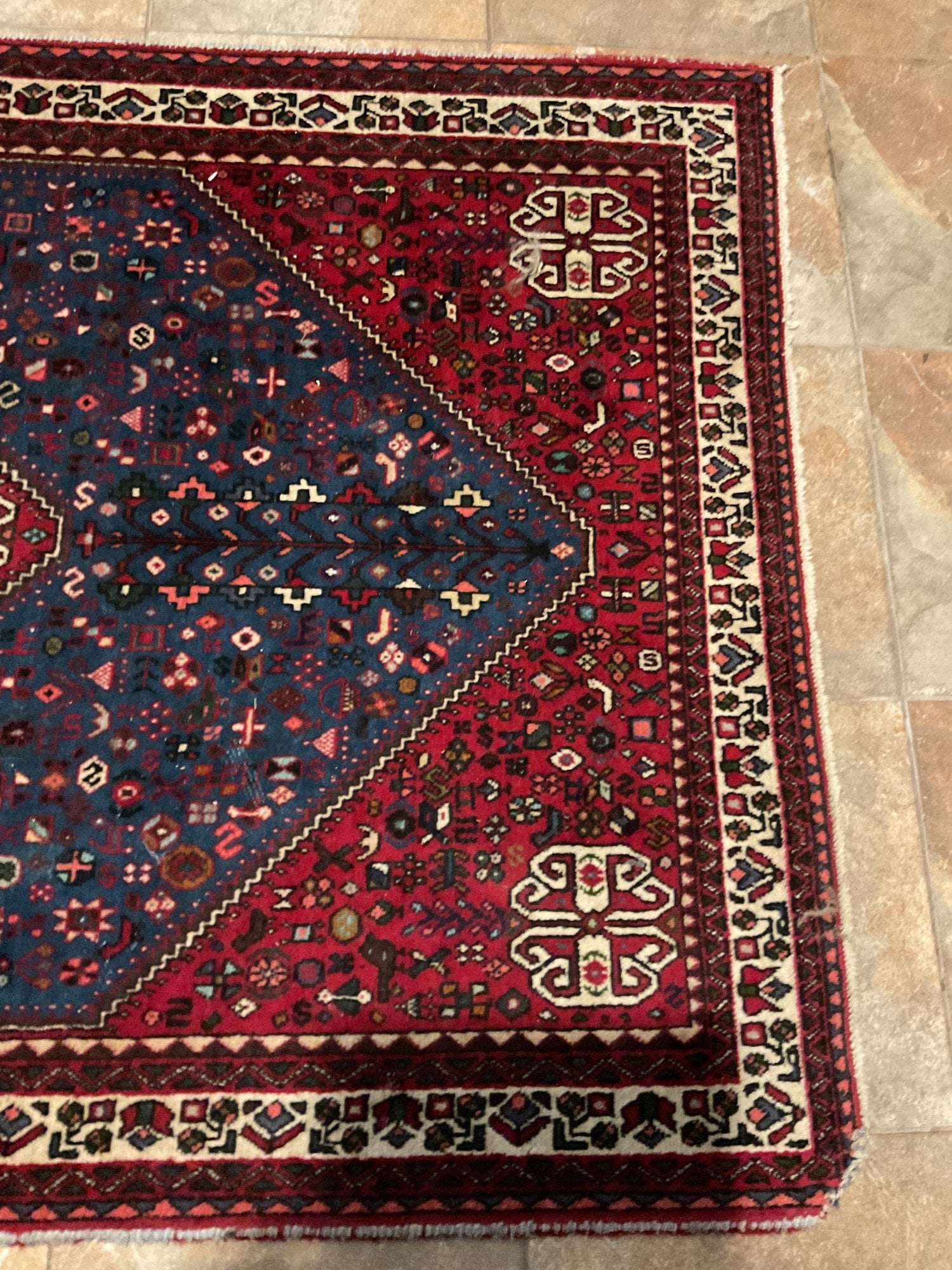 Hand Knotted Persian Joshagan Rug 5x3.8 ft - 2