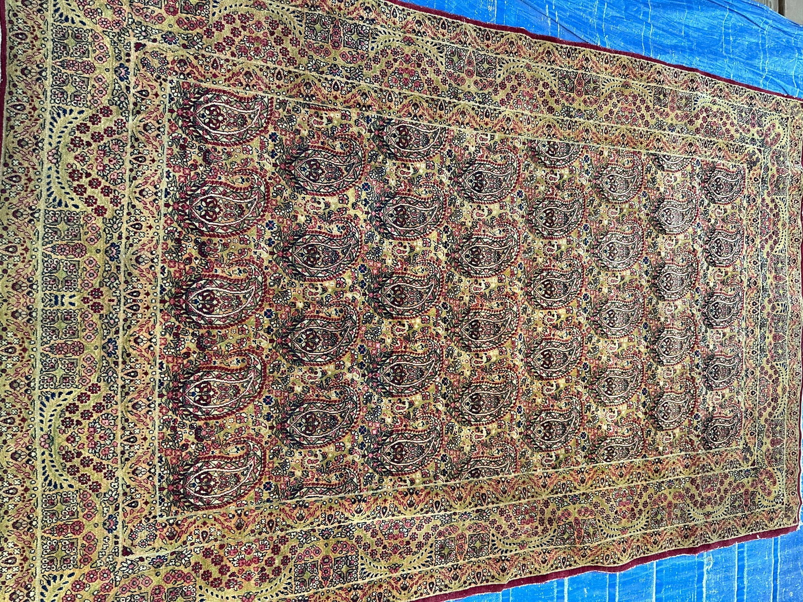 Very Fine Hand Knotted Antique.Persian Laver Kermem 6.10x4.5 - 7