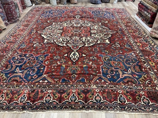 Antique large size Persian Bakhtiari Rug-3851 - 12