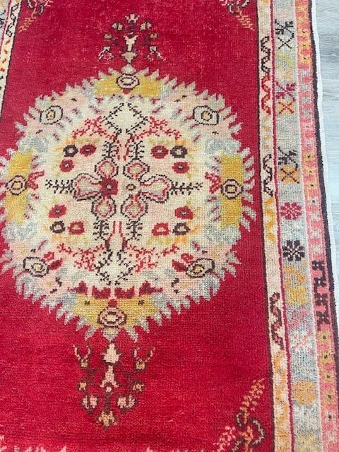 Vintage Turkish Ushak Rug-3277 - 5