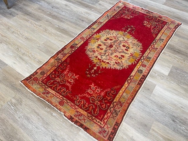 Vintage Turkish Ushak Rug-3277 - 6